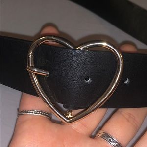 black and gold heart belt